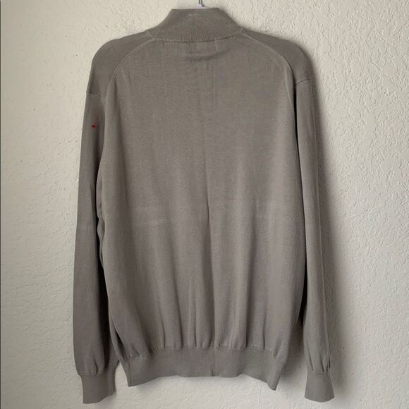 Paul Fredrick Men's Gray Supima Cotton Sweater Size L - Picture 2 of 8